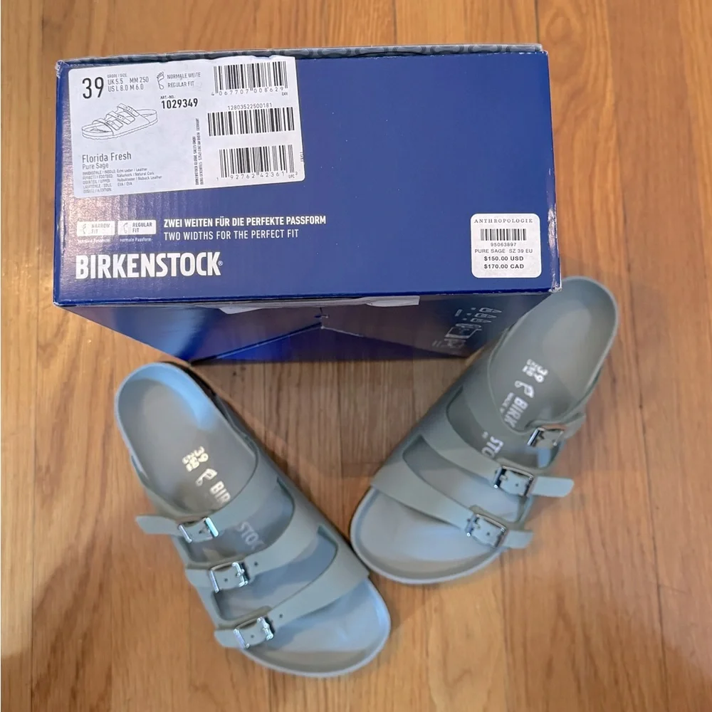 Birkenstock Florida Triple-Strap Sandals - Women’s Size 39 (US 8) - New - Picture 6 of 8